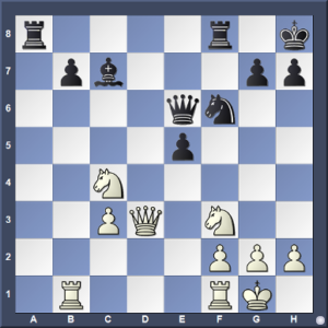 Kampert-Schmid: Tb7: e4 Sg5 Dc6 -+